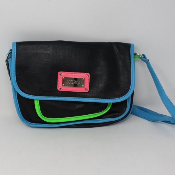 green and black purse